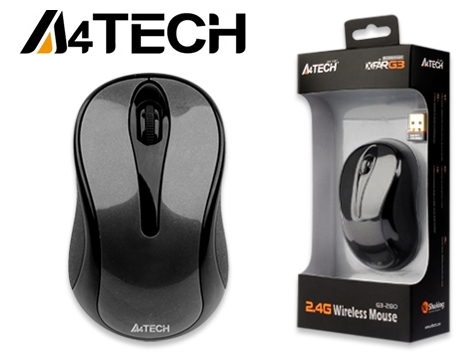 A4 TECH G3-280A KABLOSUZ V-TRACK NANO USB SİYAH MOUSE1